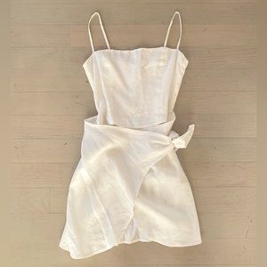 Reformation Marseilles Linen Wrap Dress